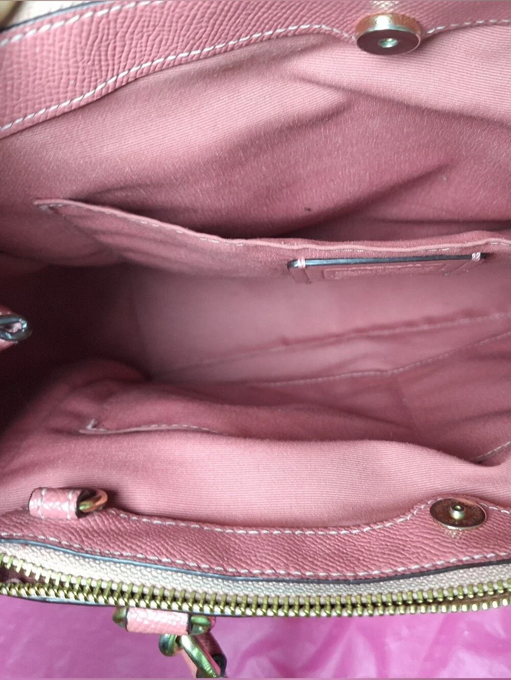 Coach Mini Christie Peony Pink EUC
